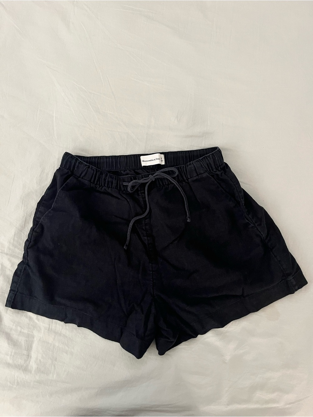 Abercrombie & Fitch Black Drawstring Athletic Shorts